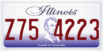 IL license plate Z754223