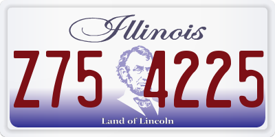 IL license plate Z754225
