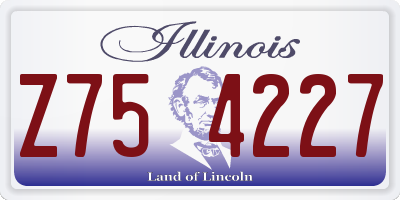 IL license plate Z754227