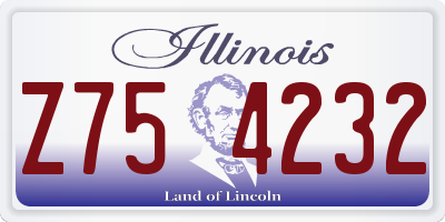 IL license plate Z754232