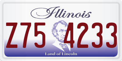 IL license plate Z754233