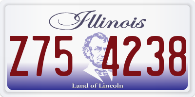 IL license plate Z754238