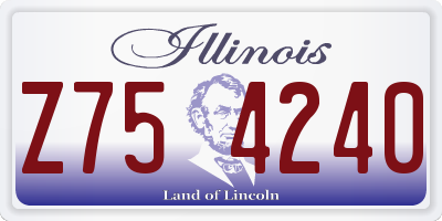 IL license plate Z754240