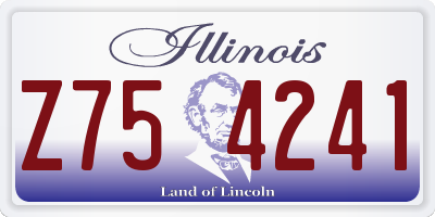 IL license plate Z754241