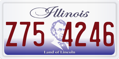 IL license plate Z754246