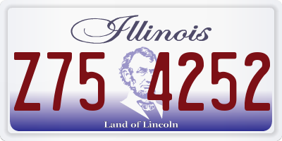 IL license plate Z754252
