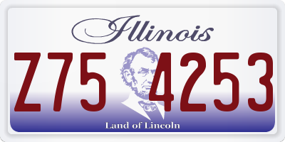 IL license plate Z754253