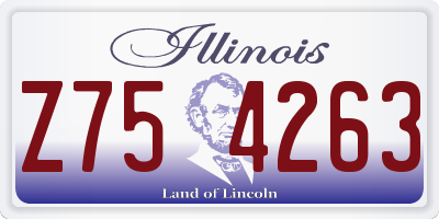 IL license plate Z754263