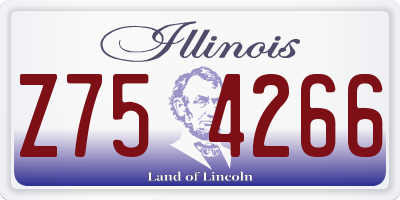 IL license plate Z754266