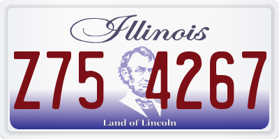 IL license plate Z754267