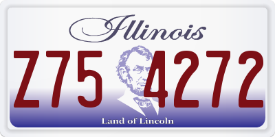 IL license plate Z754272
