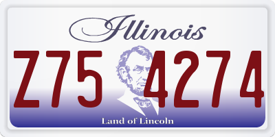 IL license plate Z754274