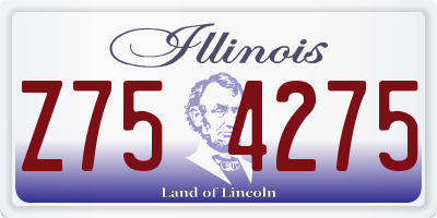 IL license plate Z754275