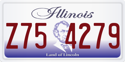 IL license plate Z754279