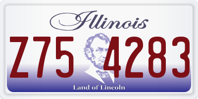 IL license plate Z754283