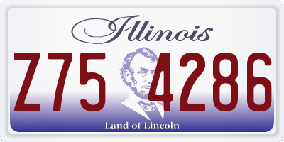 IL license plate Z754286