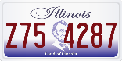 IL license plate Z754287