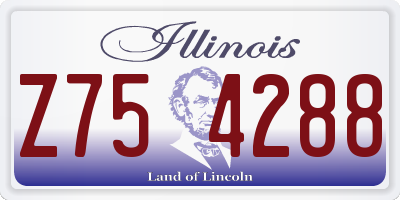 IL license plate Z754288