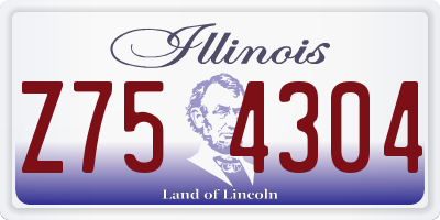 IL license plate Z754304