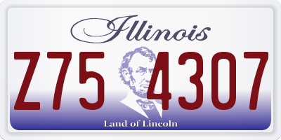 IL license plate Z754307
