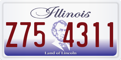 IL license plate Z754311