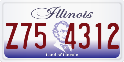 IL license plate Z754312