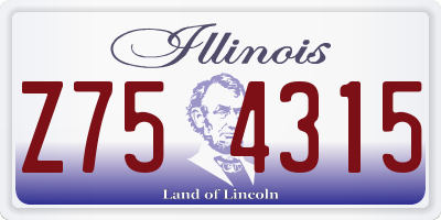 IL license plate Z754315