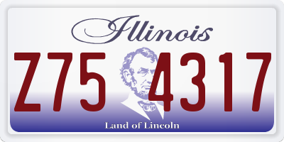 IL license plate Z754317
