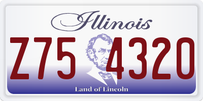 IL license plate Z754320