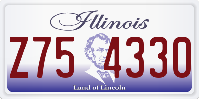 IL license plate Z754330