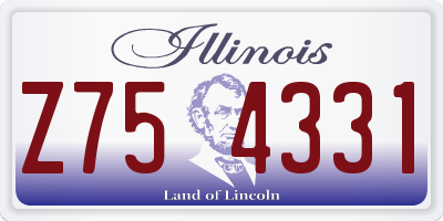 IL license plate Z754331