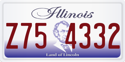 IL license plate Z754332