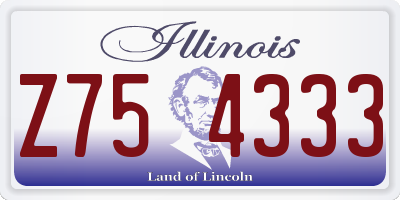 IL license plate Z754333