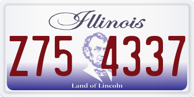 IL license plate Z754337