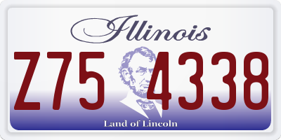 IL license plate Z754338