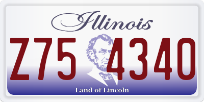 IL license plate Z754340