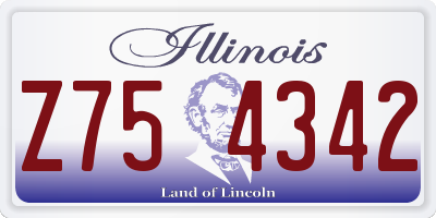 IL license plate Z754342