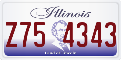 IL license plate Z754343