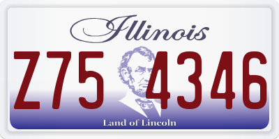 IL license plate Z754346