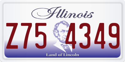 IL license plate Z754349