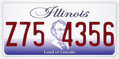 IL license plate Z754356