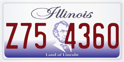 IL license plate Z754360