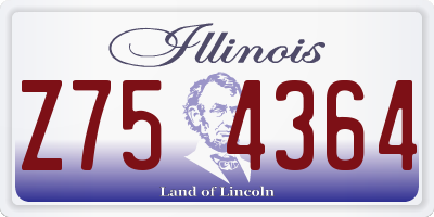 IL license plate Z754364