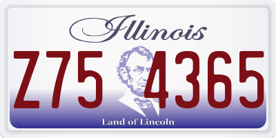 IL license plate Z754365