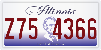 IL license plate Z754366