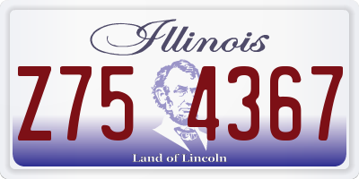 IL license plate Z754367