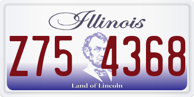IL license plate Z754368
