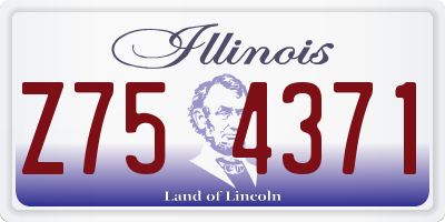 IL license plate Z754371