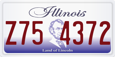 IL license plate Z754372