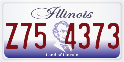IL license plate Z754373